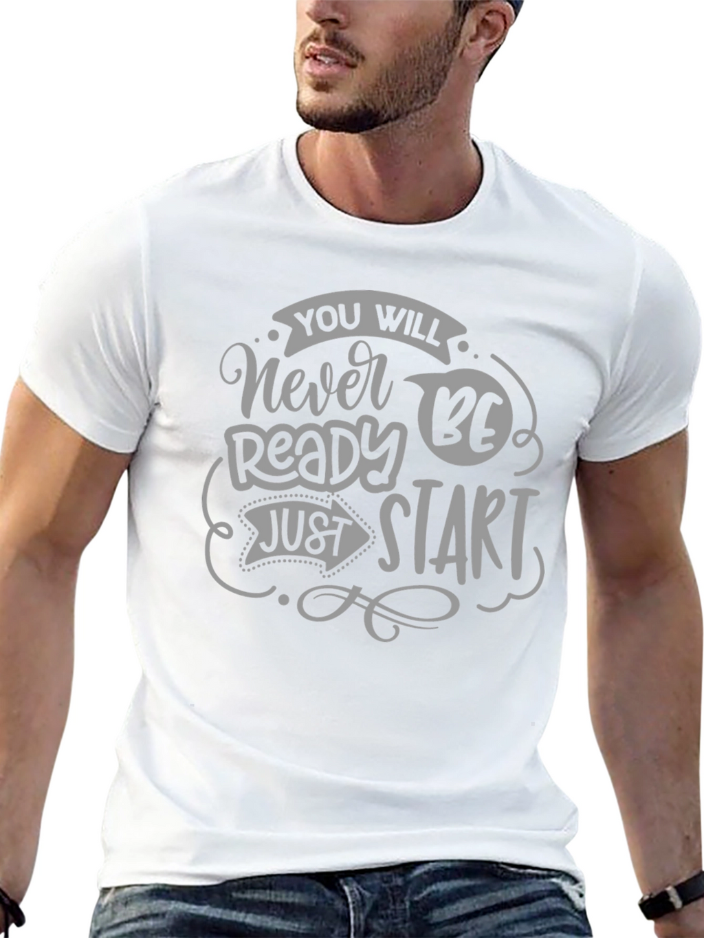 Never Ready Just Start Graphic Tee