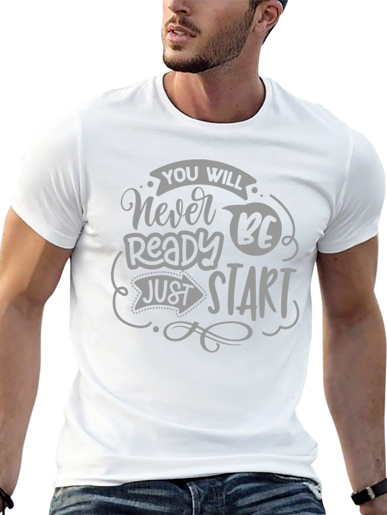 Never Ready Just Start Graphic Tee