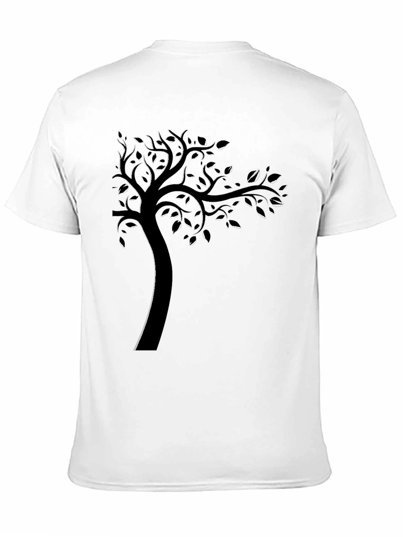 Abstract Tree Graphic Print Crew Neck T-Shirt