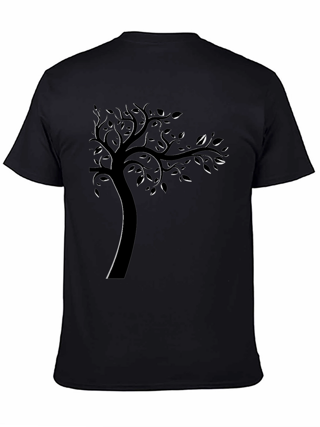 Abstract Tree Graphic Print Crew Neck T-Shirt