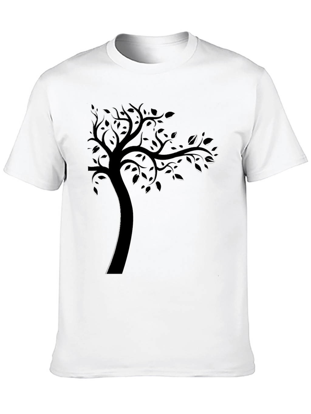 Abstract Tree Graphic Print Crew Neck T-Shirt