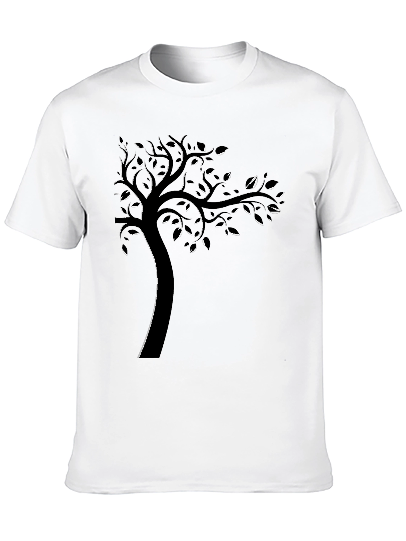 Abstract Tree Graphic Print Crew Neck T-Shirt