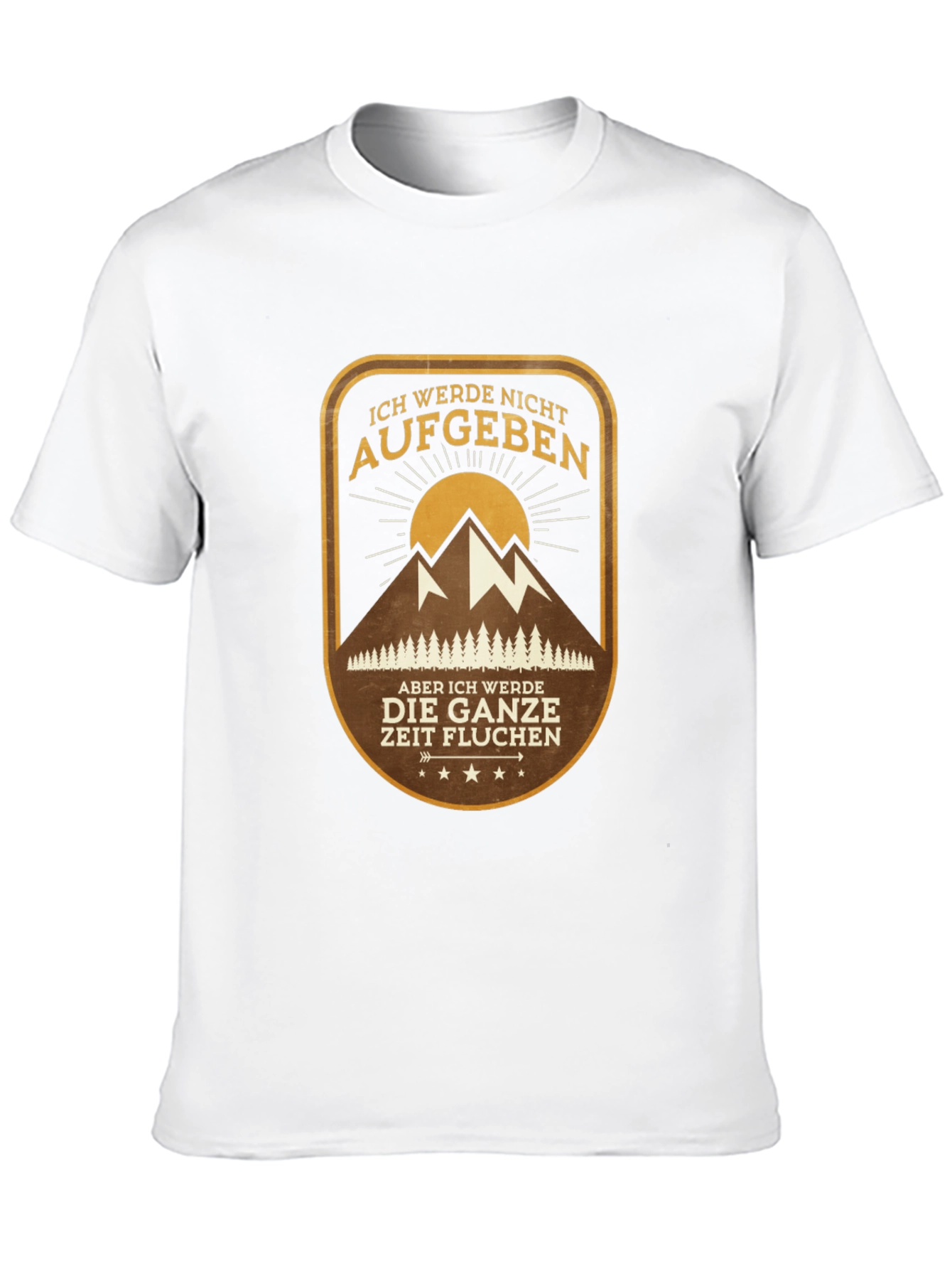 Mountain Hiking Graphic Tee - Never Give Up