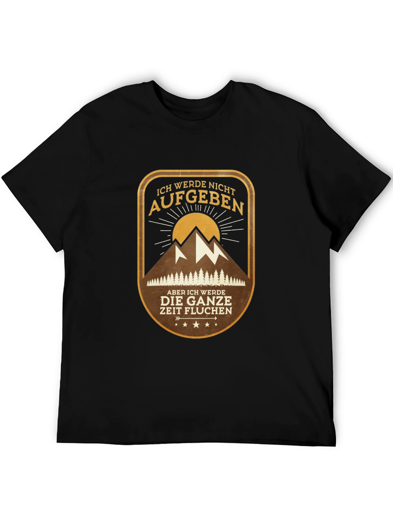 Mountain Hiking Graphic Tee - Never Give Up