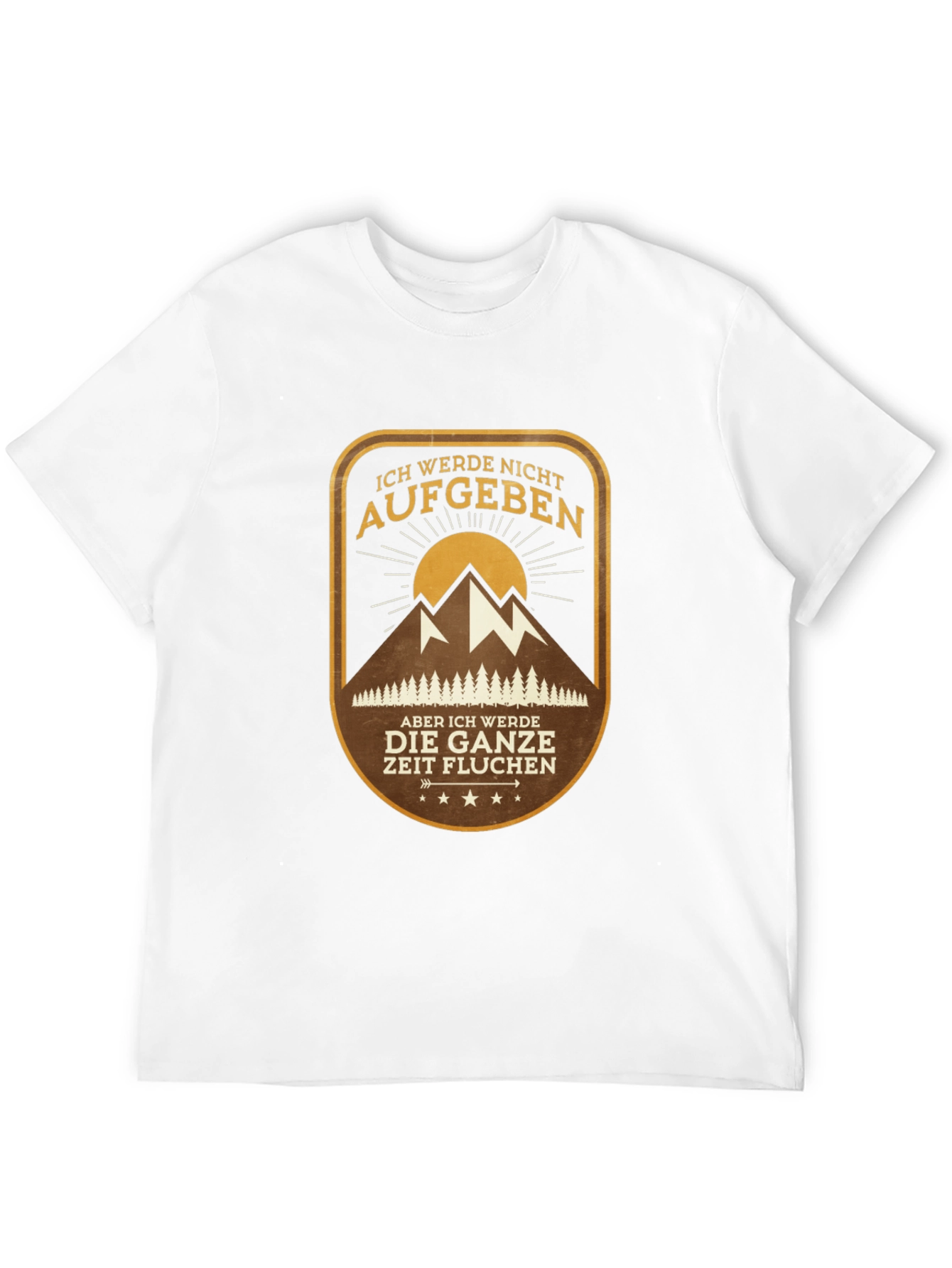 Mountain Hiking Graphic Tee - Never Give Up