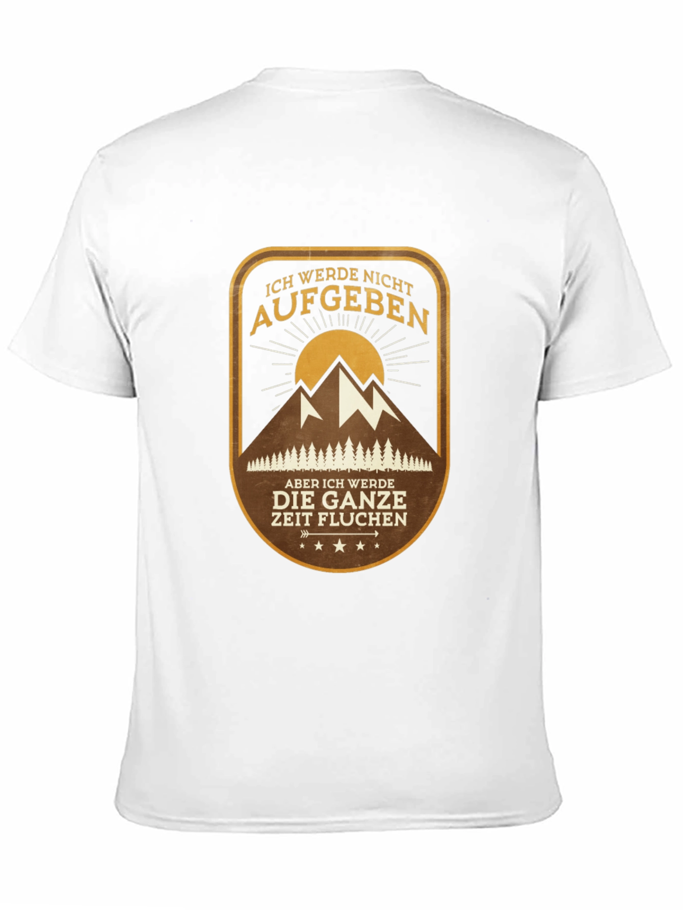 Mountain Hiking Graphic Tee - Never Give Up