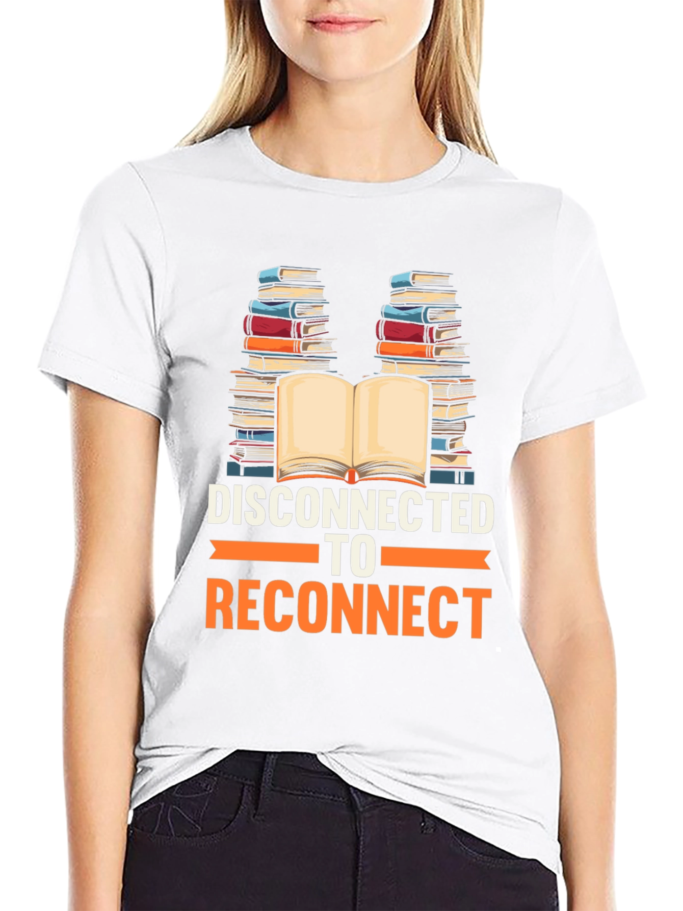 Disconnect to Reconnect T-Shirt - Book Lover Tee