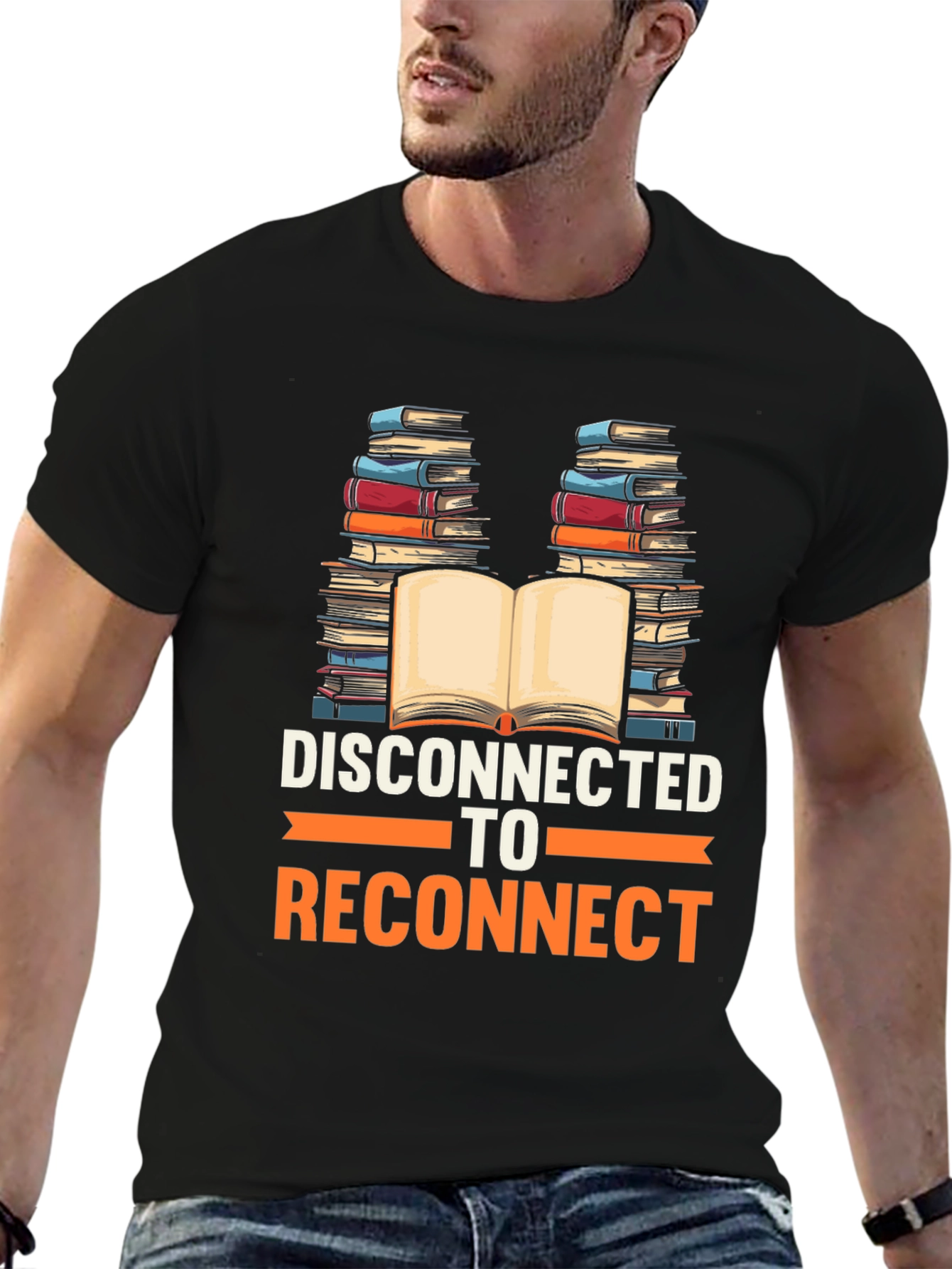 Disconnect to Reconnect T-Shirt - Book Lover Tee