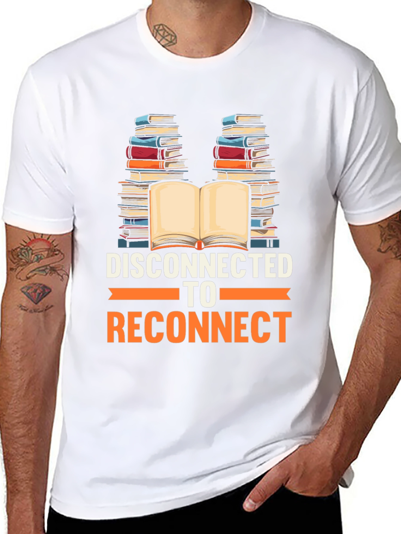 Disconnect to Reconnect T-Shirt - Book Lover Tee