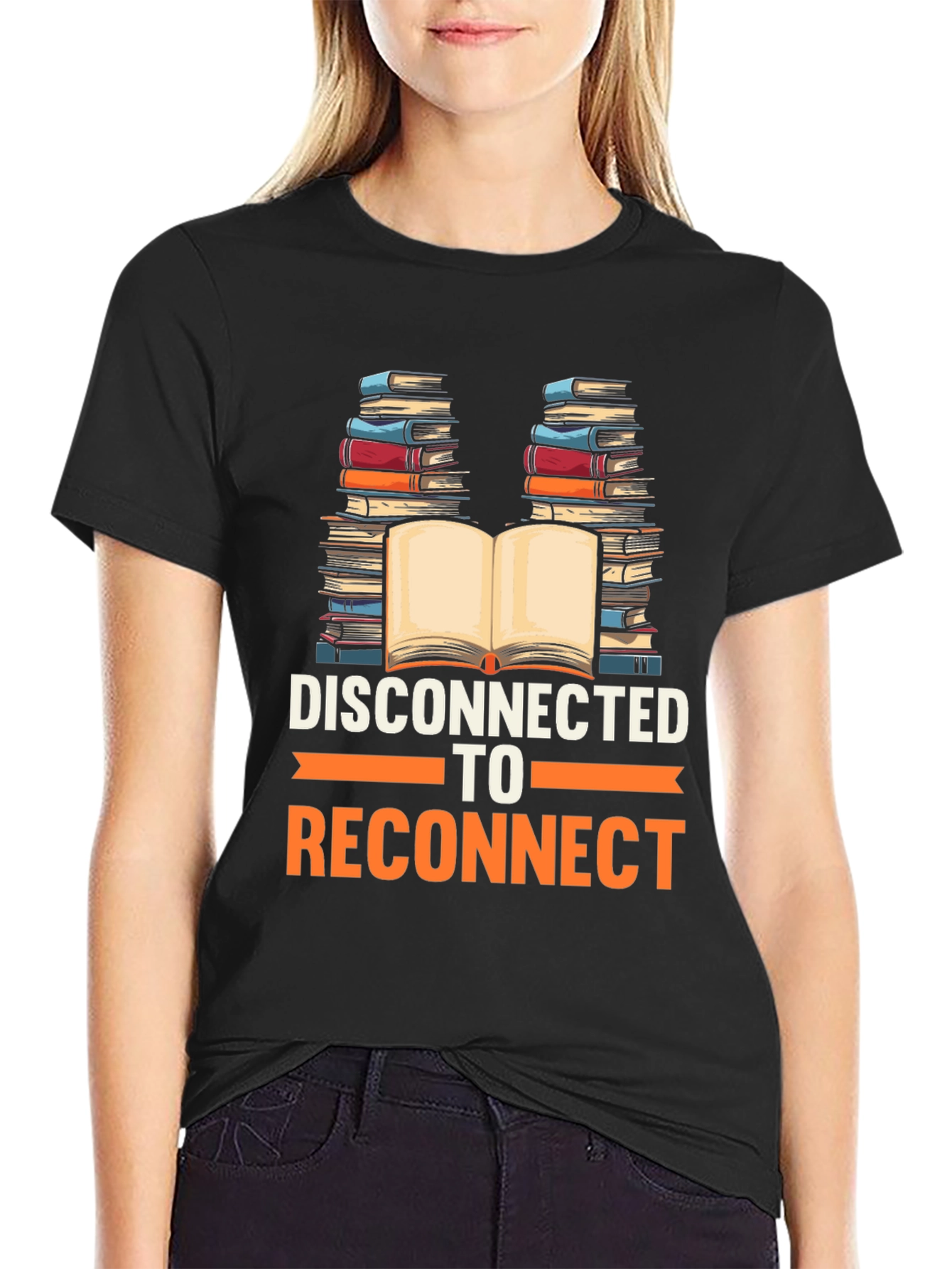Disconnect to Reconnect T-Shirt - Book Lover Tee