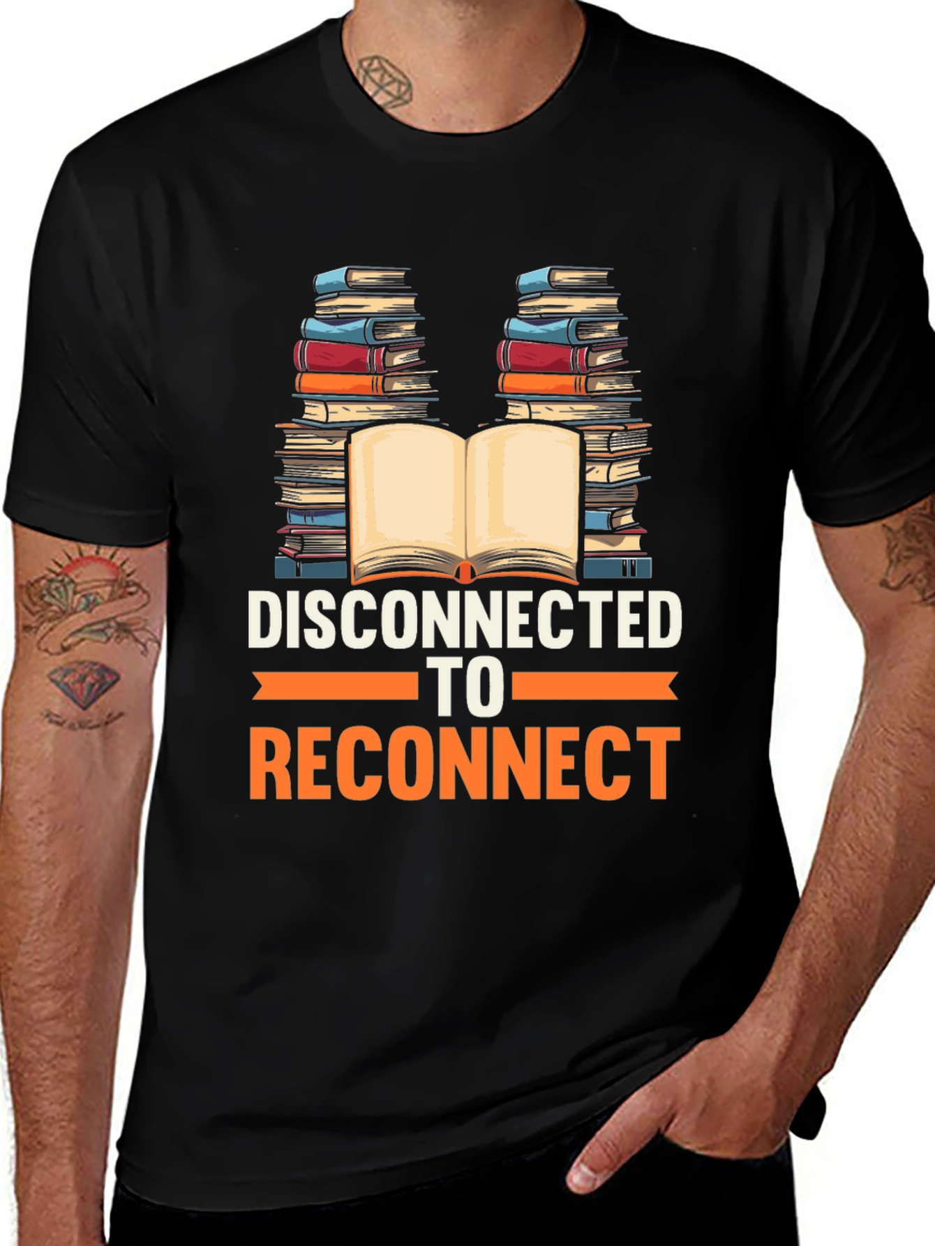 Disconnect to Reconnect T-Shirt - Book Lover Tee