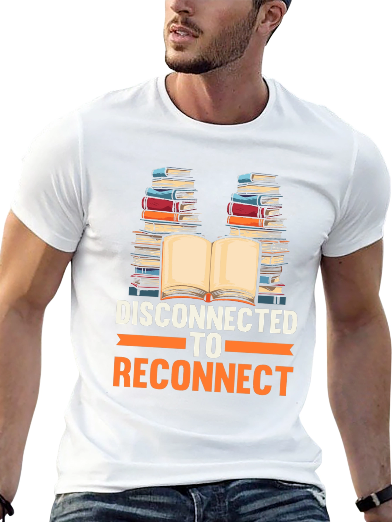 Disconnect to Reconnect T-Shirt - Book Lover Tee