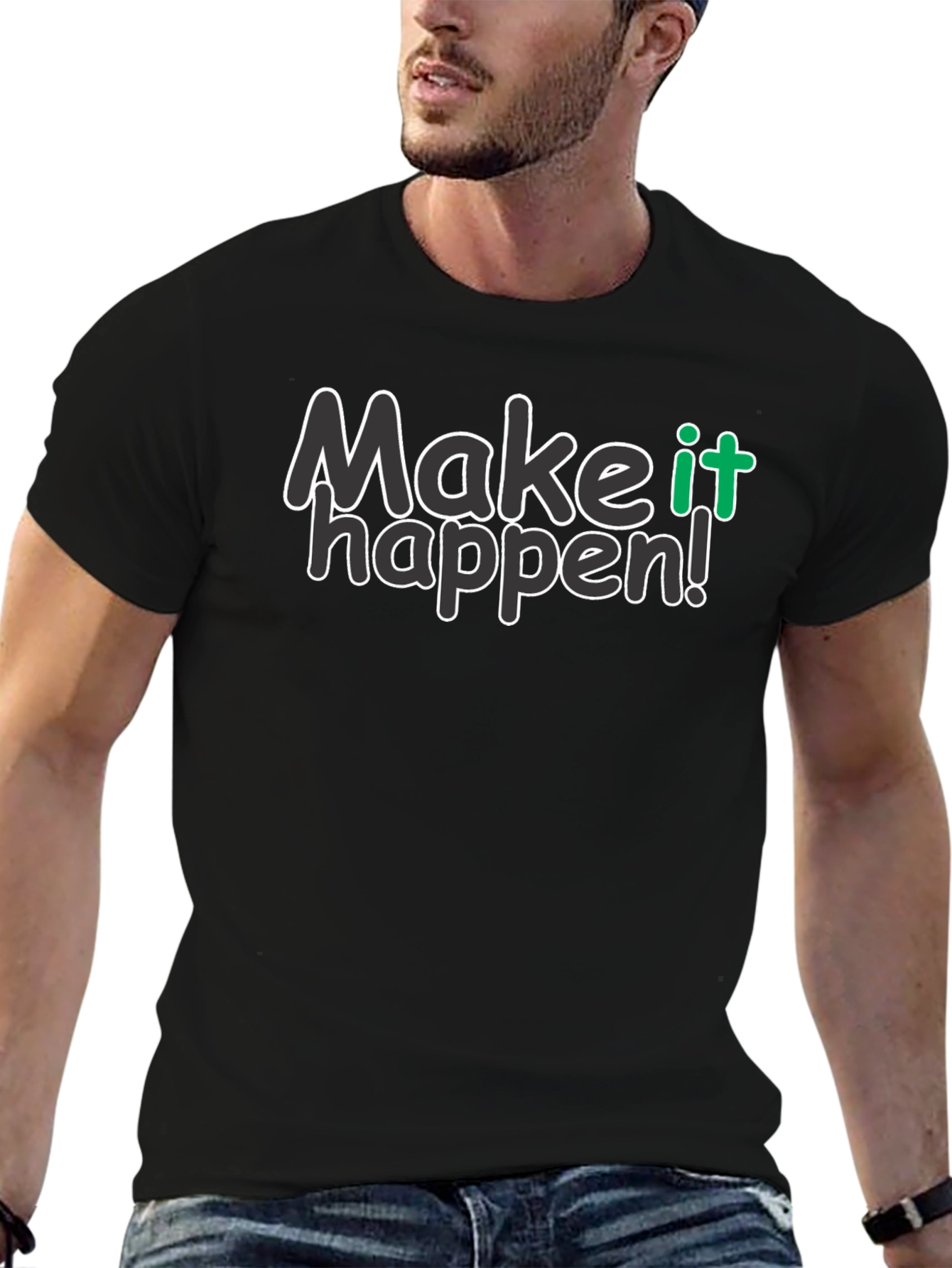 Make it Happen Black Graphic Tee
