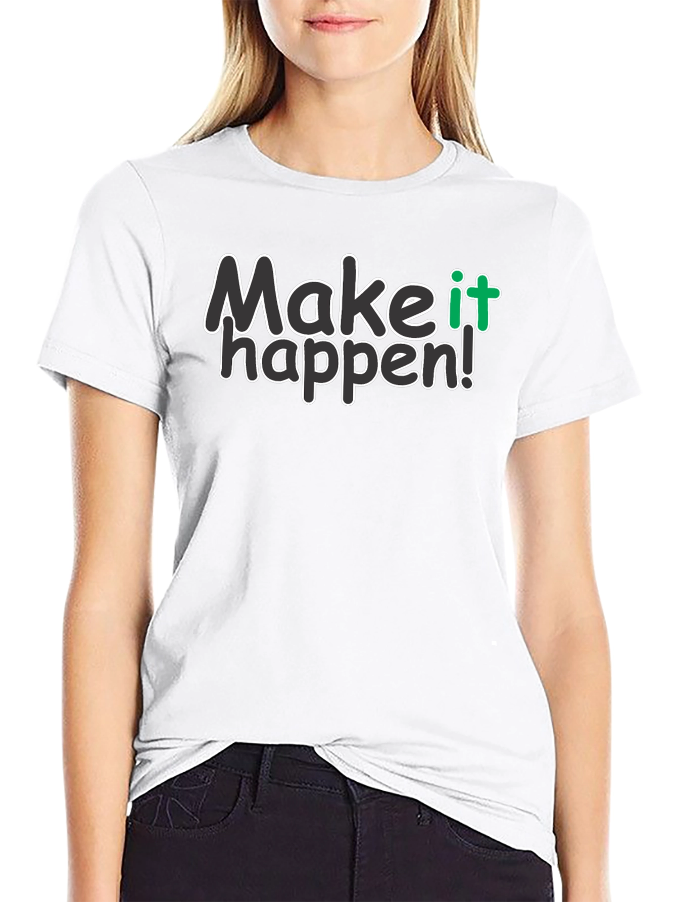 Make it Happen Black Graphic Tee