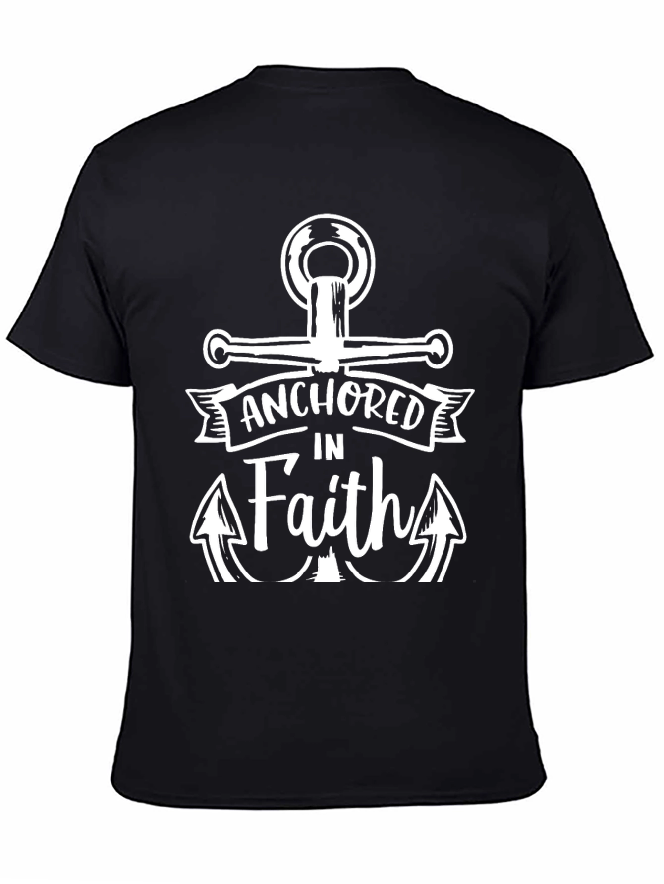 Anchored in Faith Black T-Shirt