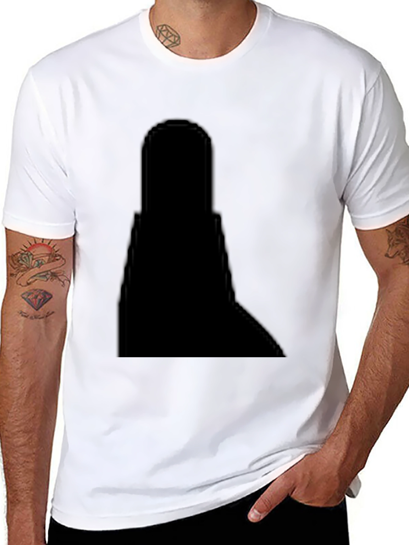 Classic Black Cotton Crew Neck T-Shirt
