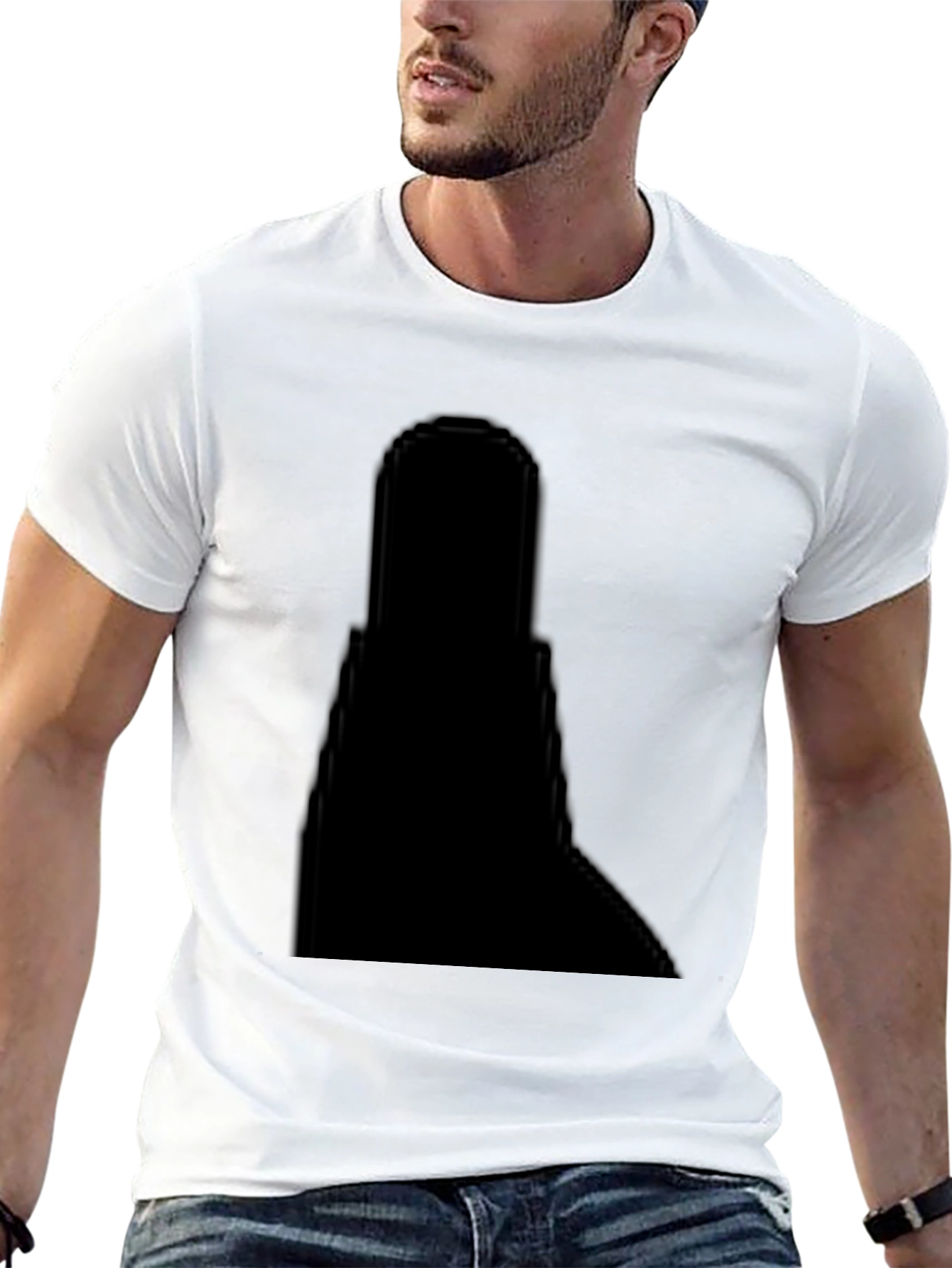 Classic Black Cotton Crew Neck T-Shirt