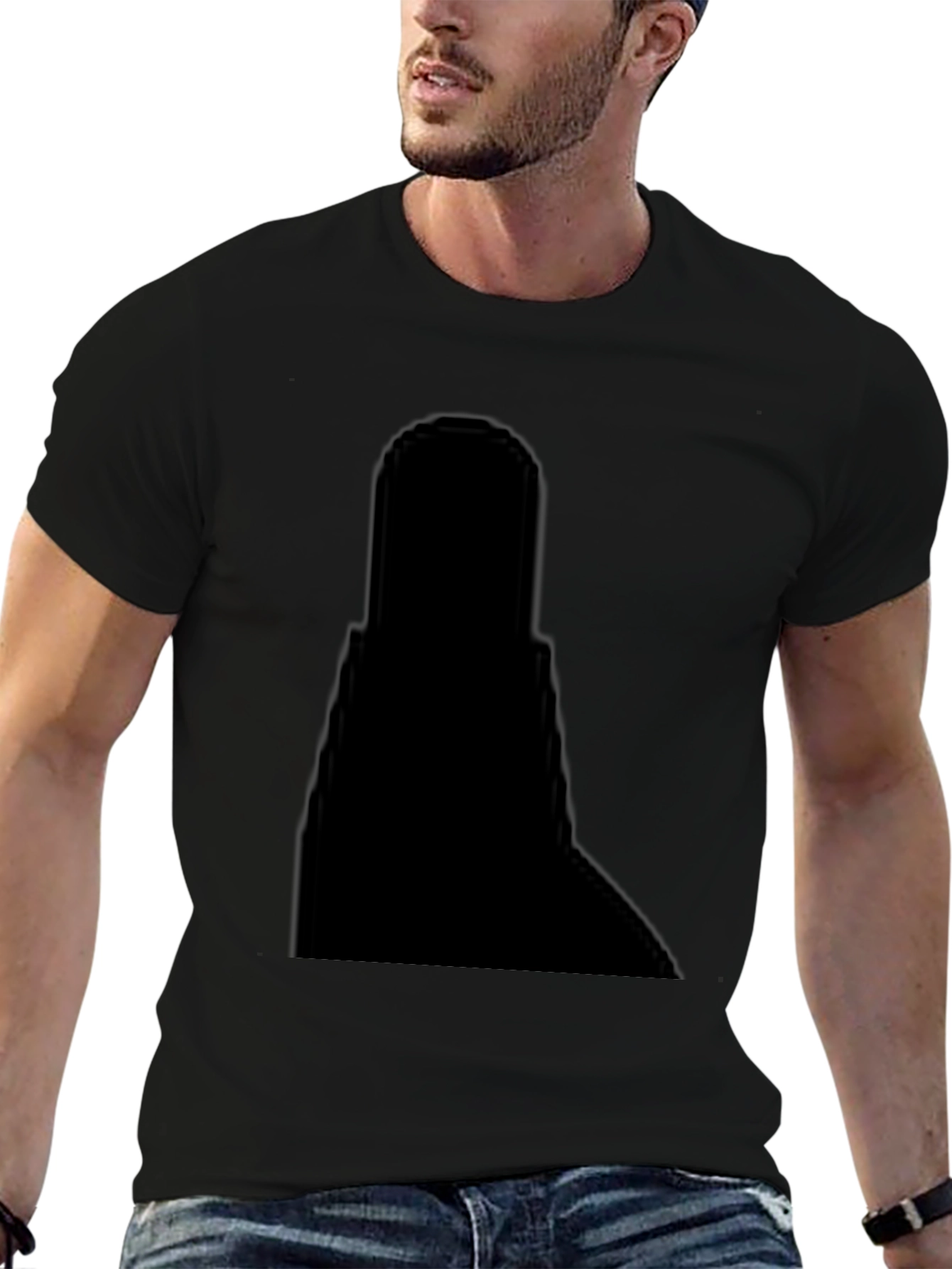 Classic Black Cotton Crew Neck T-Shirt