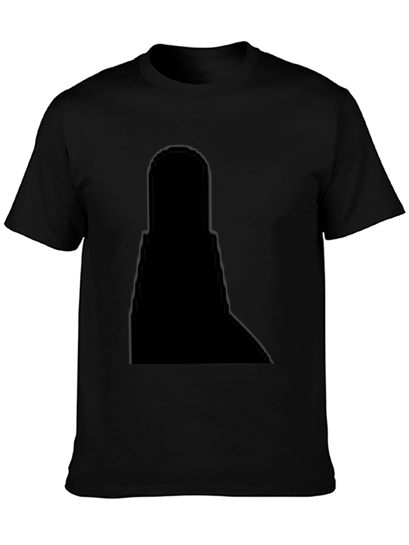 Classic Black Cotton Crew Neck T-Shirt