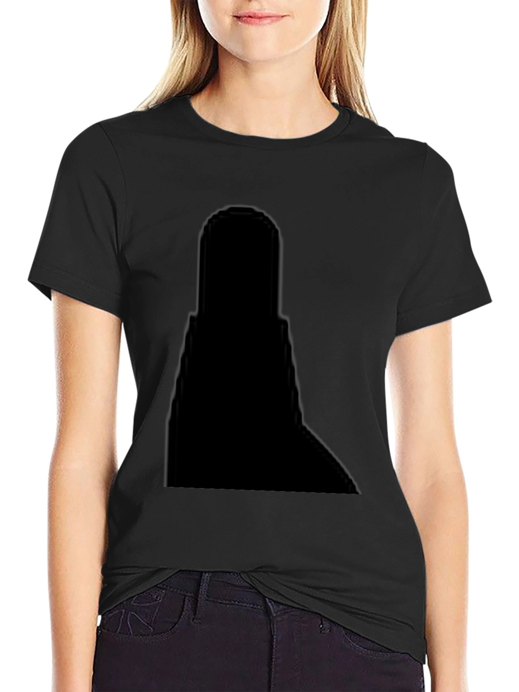 Classic Black Cotton Crew Neck T-Shirt
