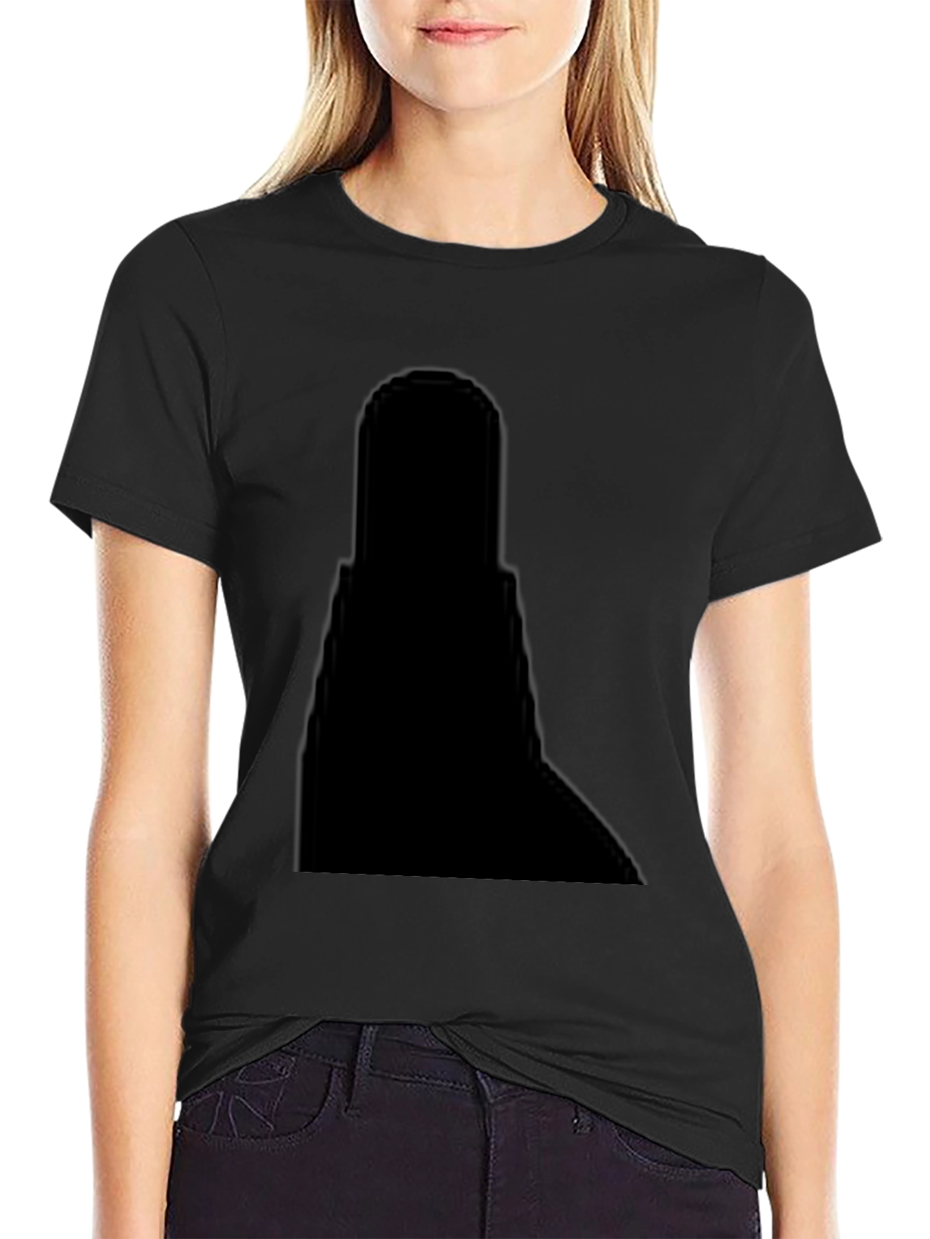 Classic Black Cotton Crew Neck T-Shirt