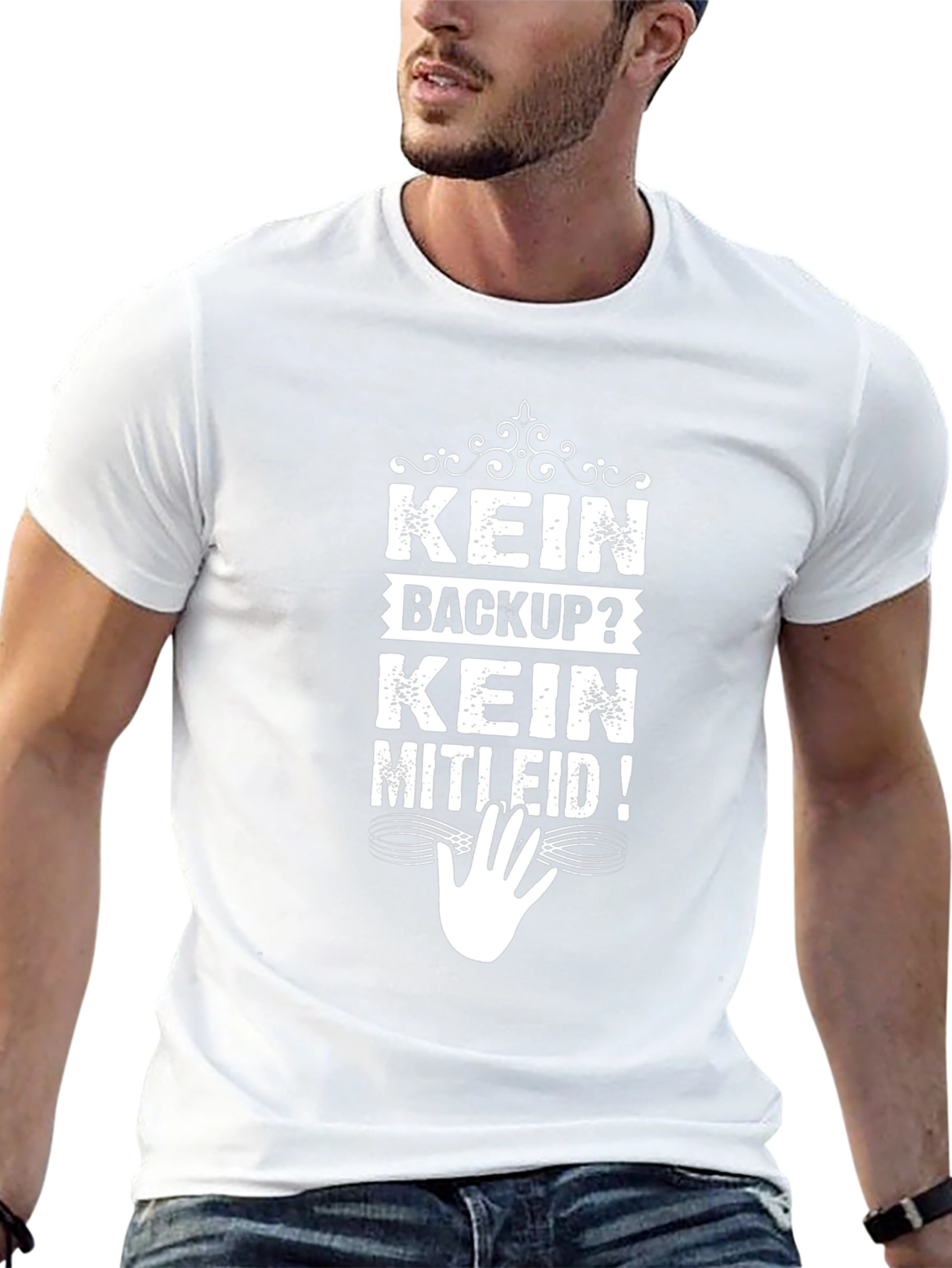 Kein Backup? Kein Mitleid! Black Graphic Tee