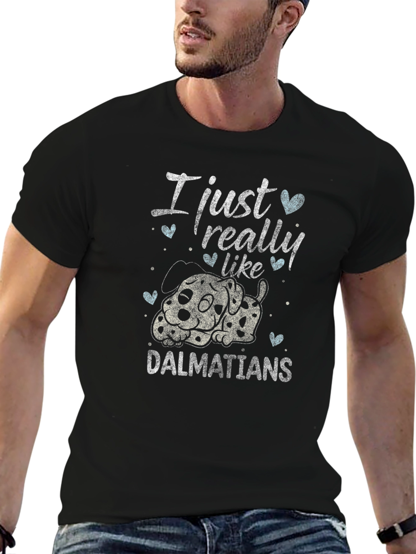 Dalmatian Lover Graphic Tee - Black