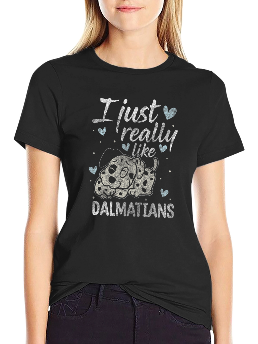 Dalmatian Lover Graphic Tee - Black