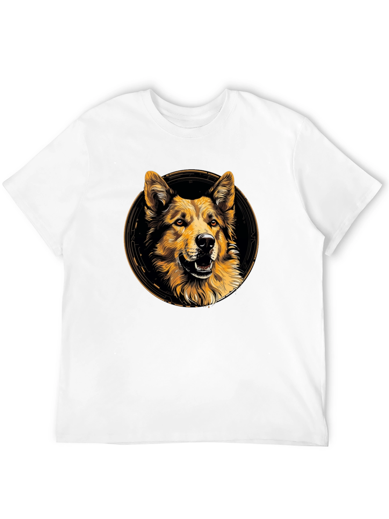 Dog Graphic Print Crew Neck T-Shirt