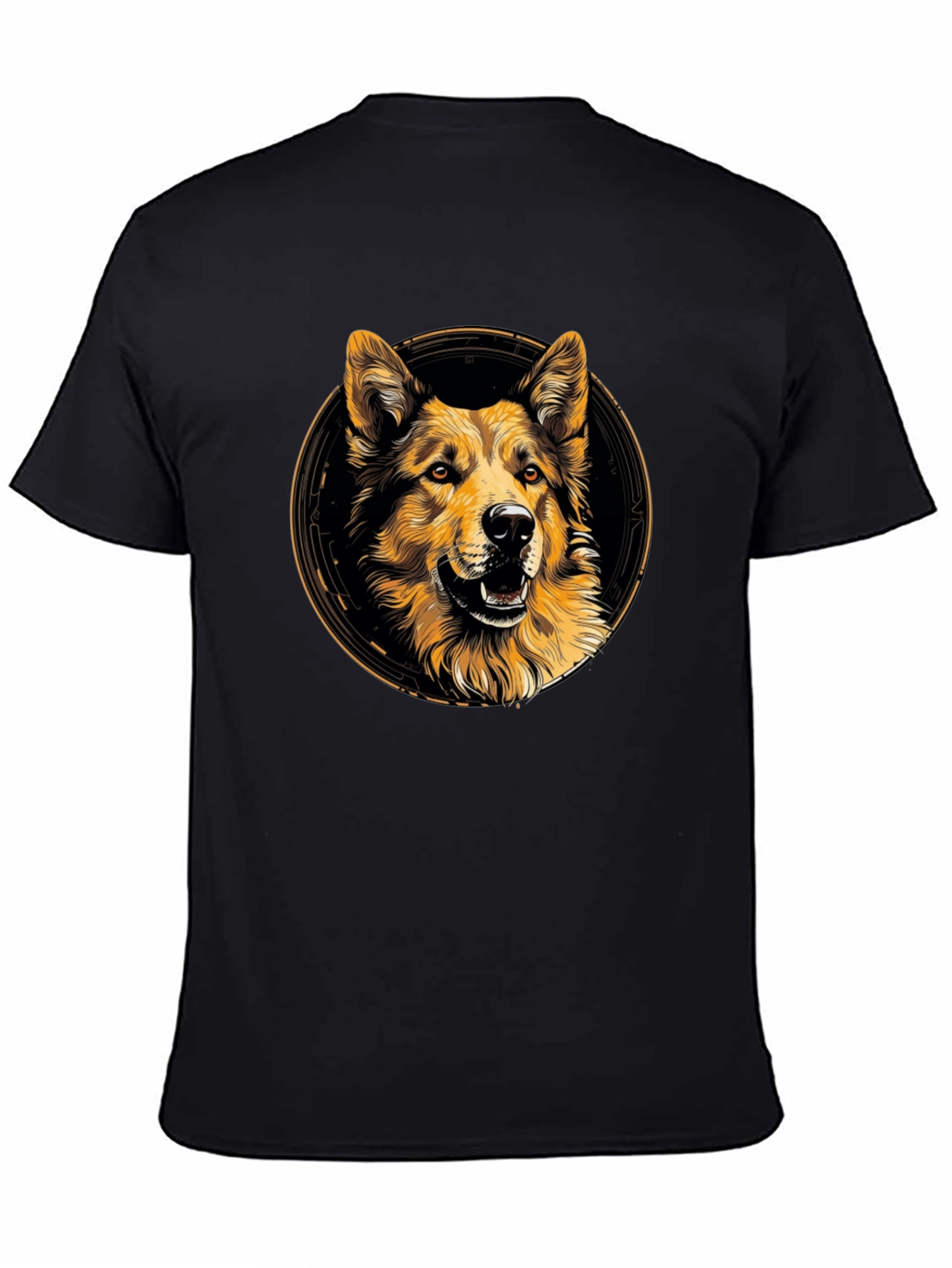 Dog Graphic Print Crew Neck T-Shirt