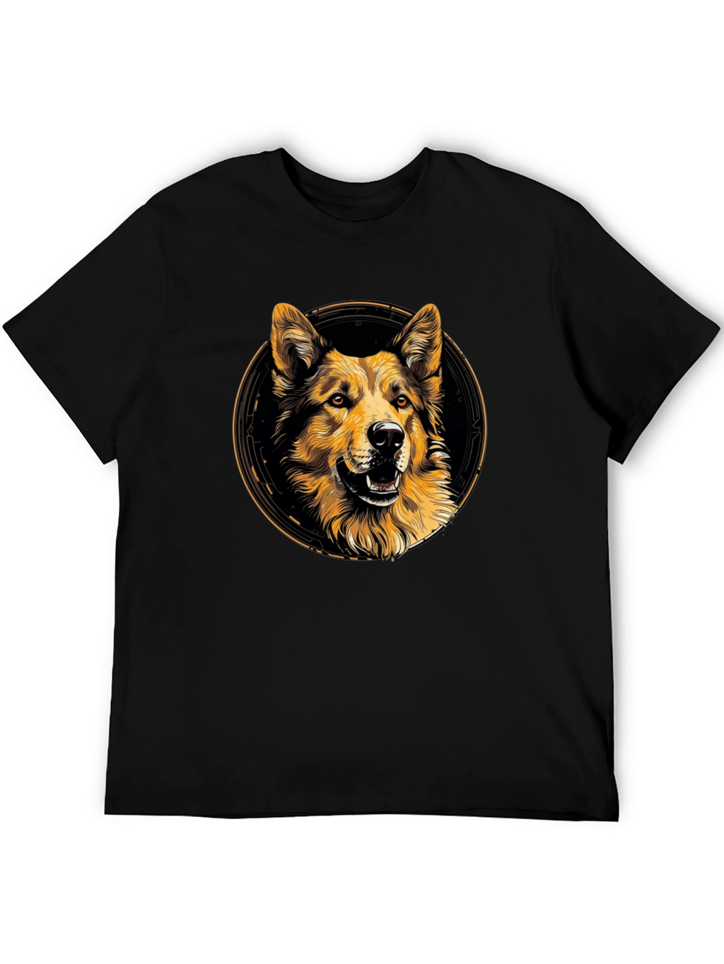 Dog Graphic Print Crew Neck T-Shirt