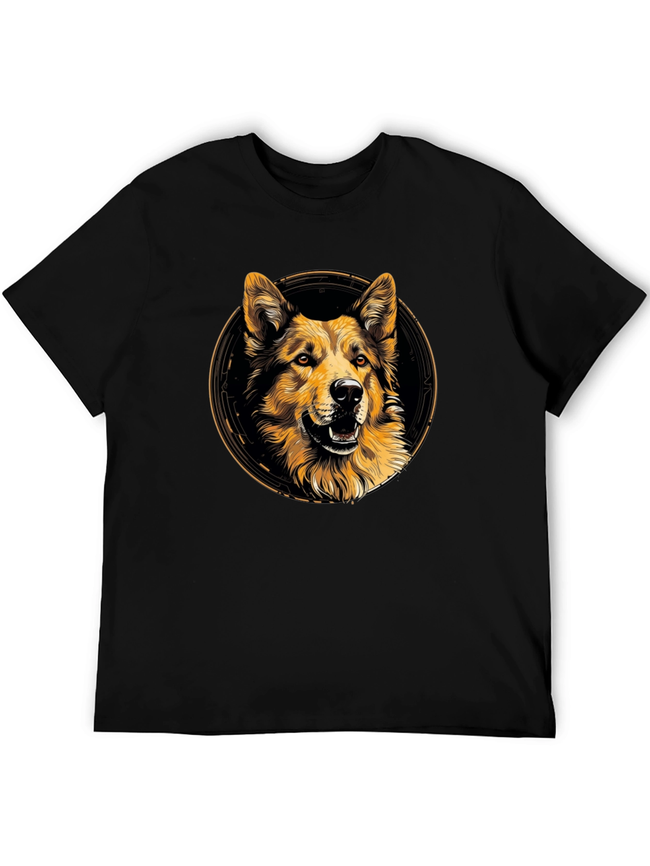 Dog Graphic Print Crew Neck T-Shirt