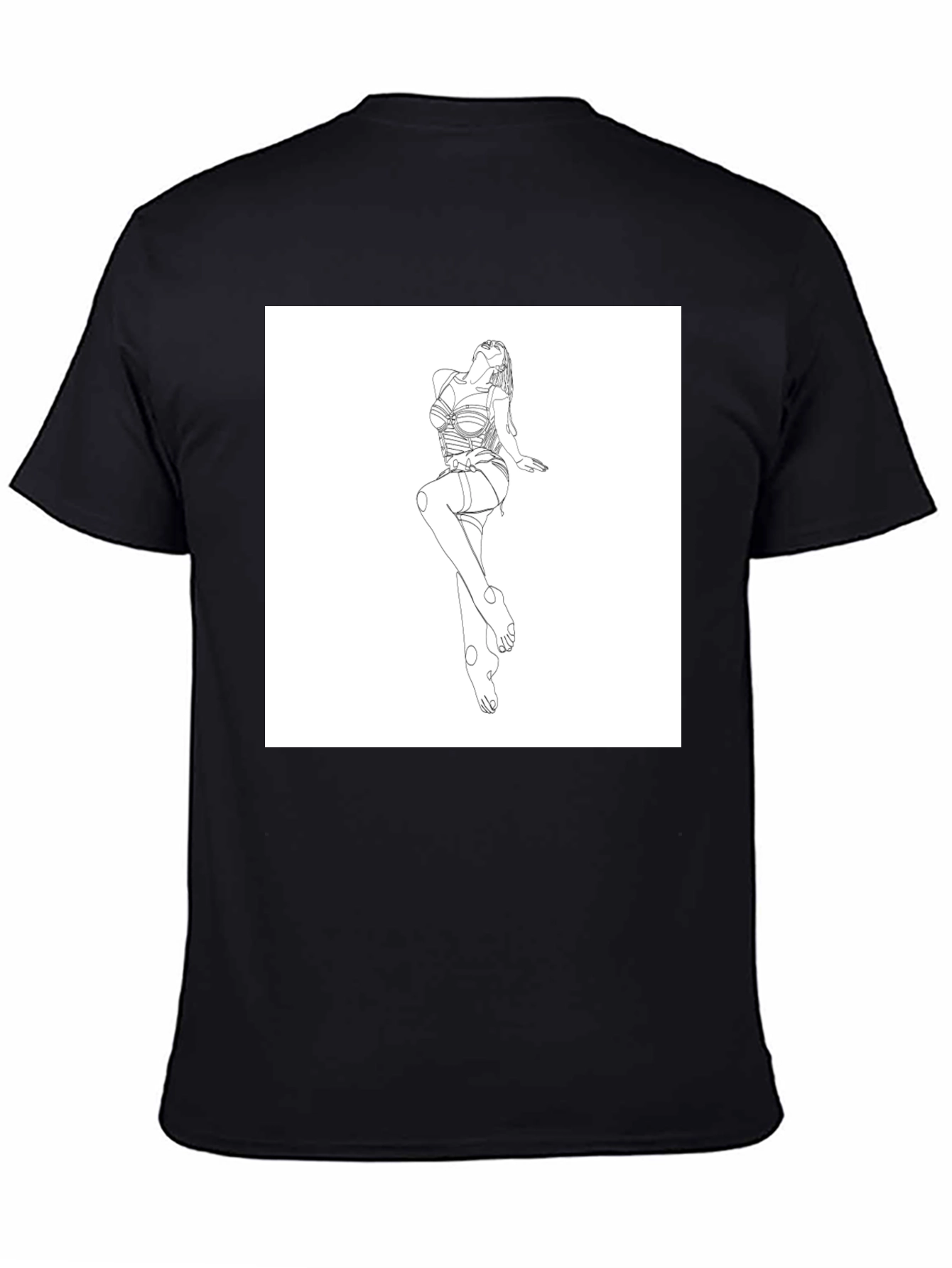 Line Art Graphic Tee - Modern Minimalist Design