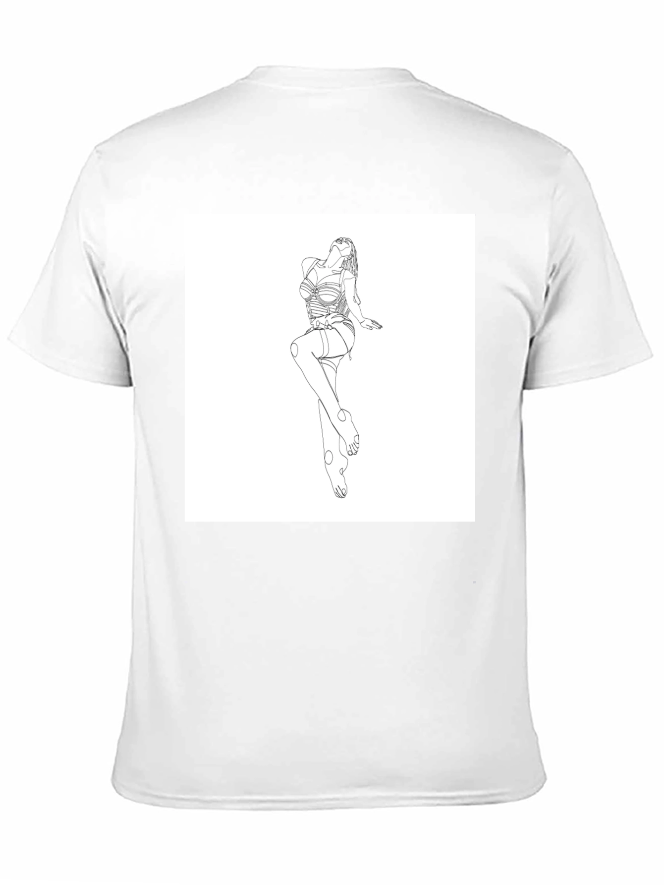Line Art Graphic Tee - Modern Minimalist Design