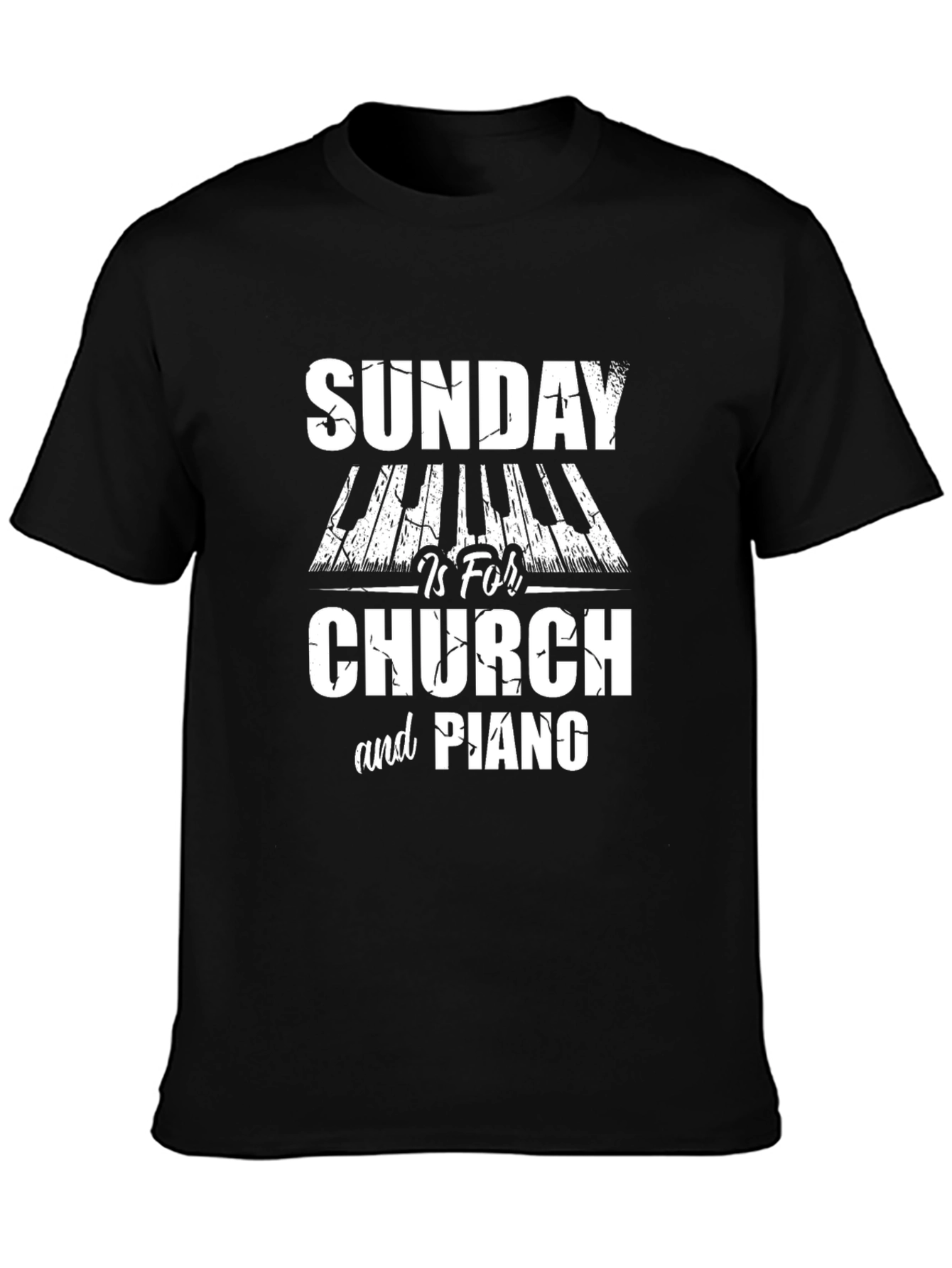 Sunday Church & Piano Graphic Tee