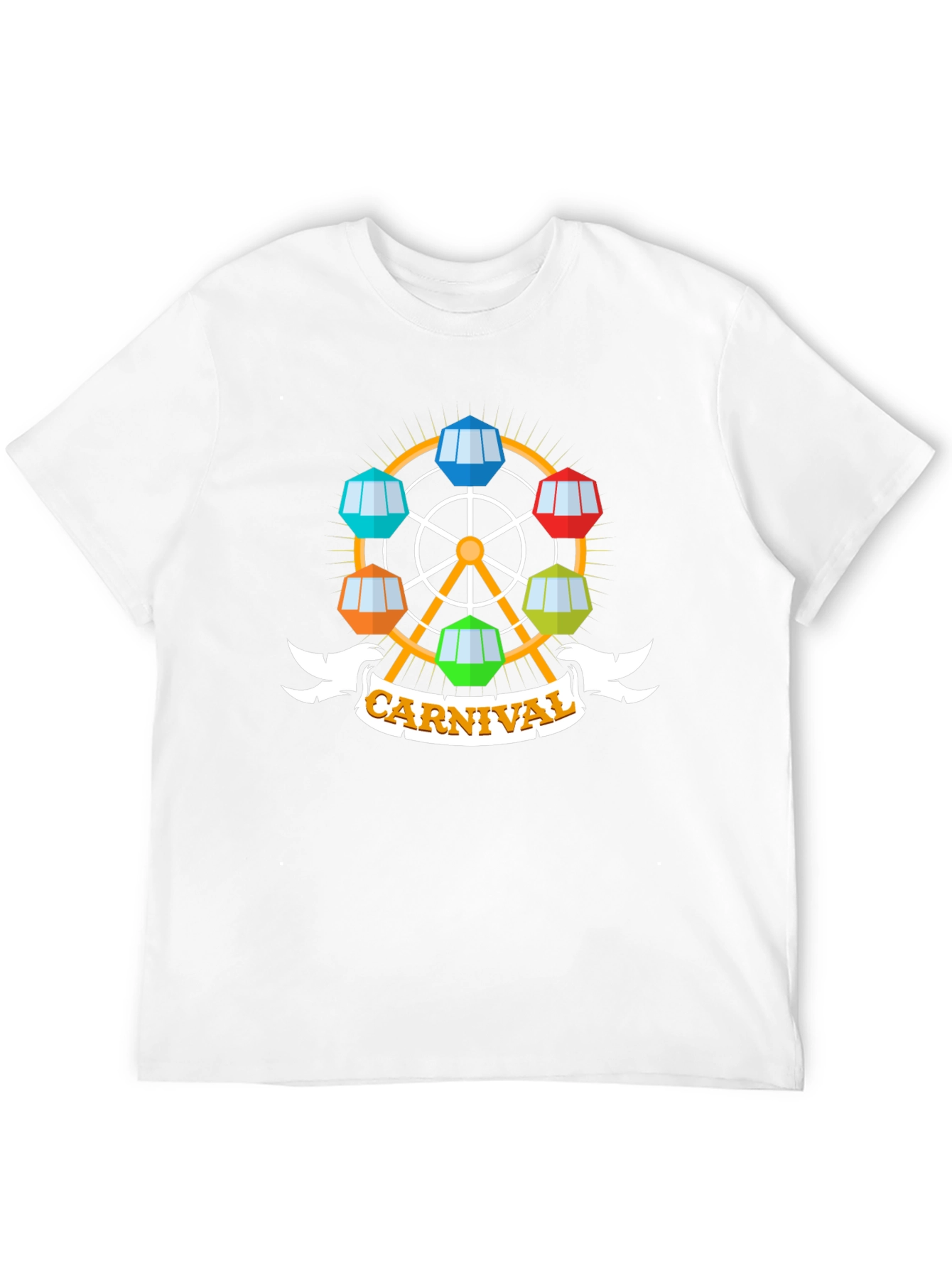 Carnival Ferris Wheel Graphic Tee - Black