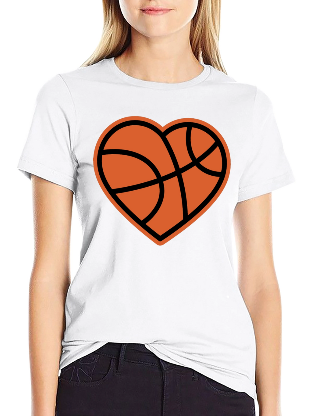 Basketball Heart Graphic T-Shirt