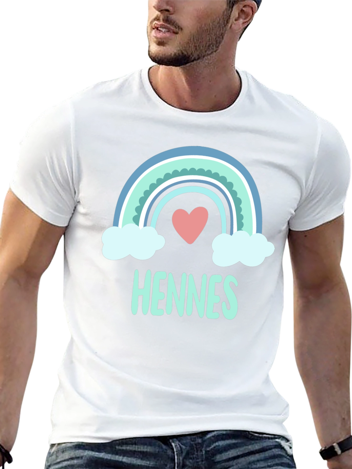 Cute Rainbow Heart Hennes T-Shirt