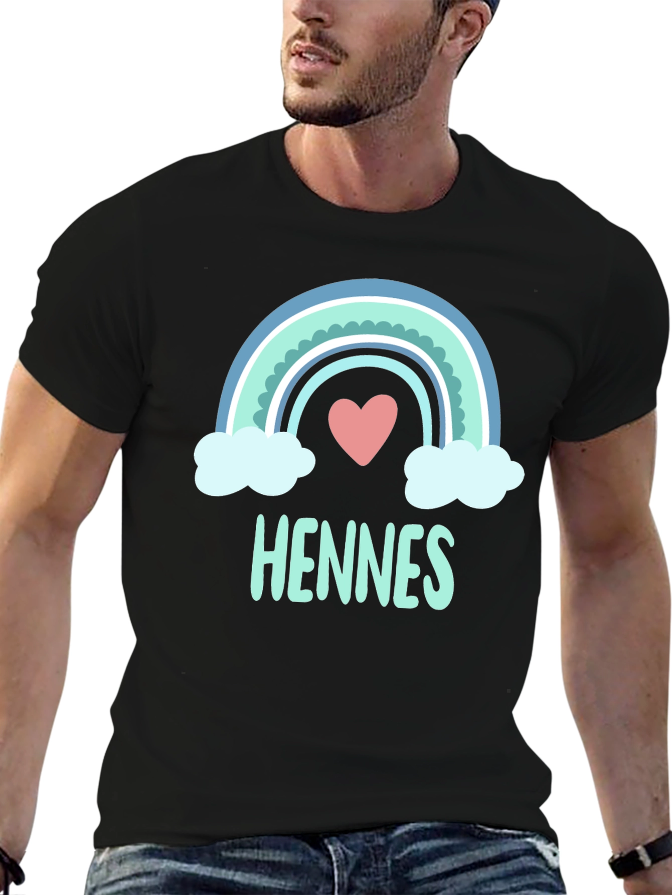Cute Rainbow Heart Hennes T-Shirt