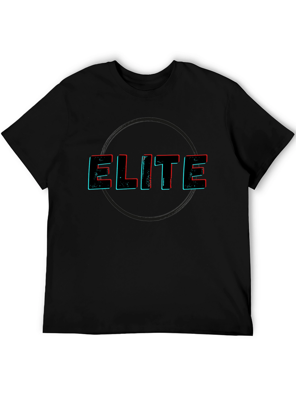 Elite Graphic Print Black T-Shirt