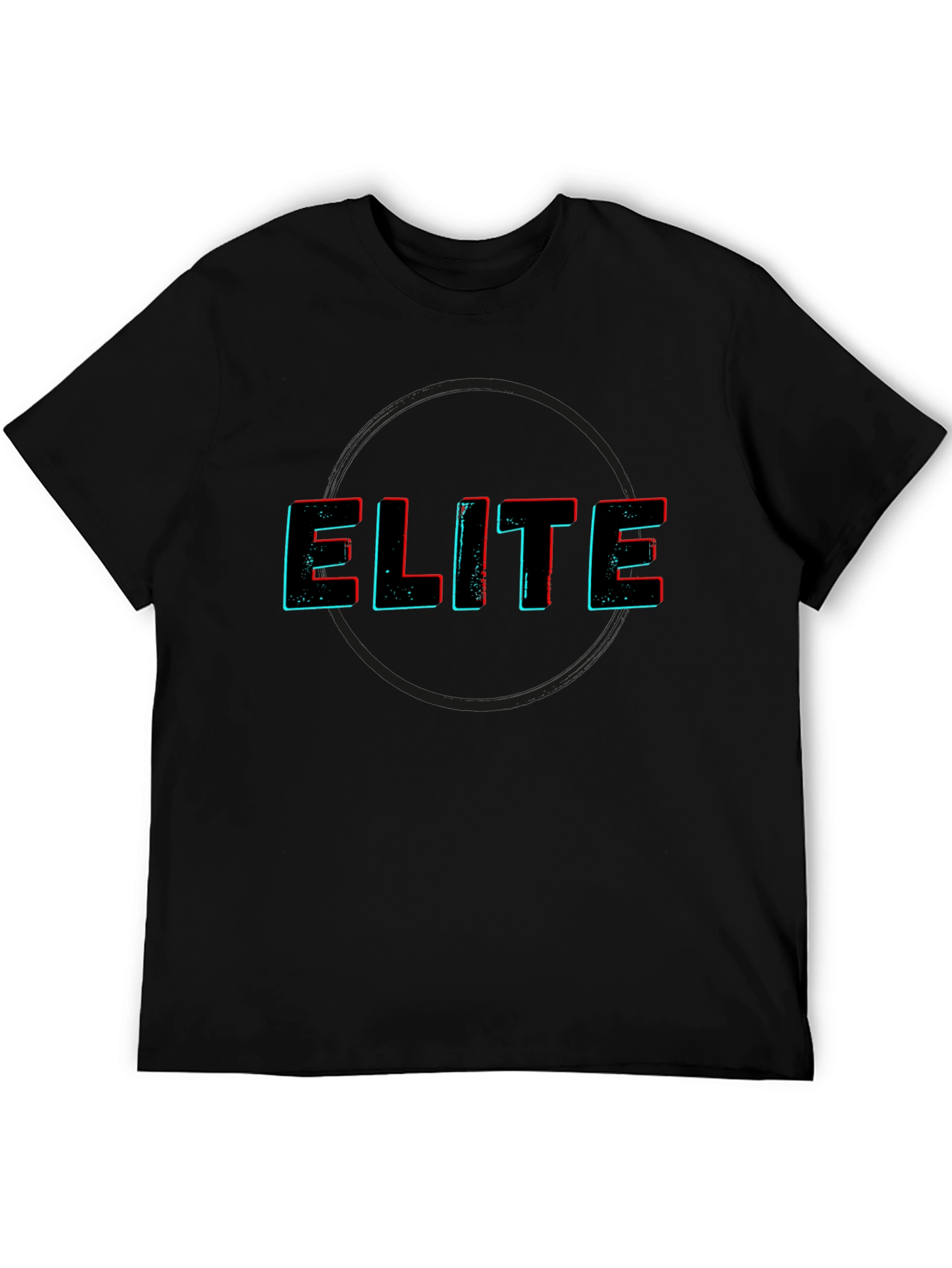 Elite Graphic Print Black T-Shirt
