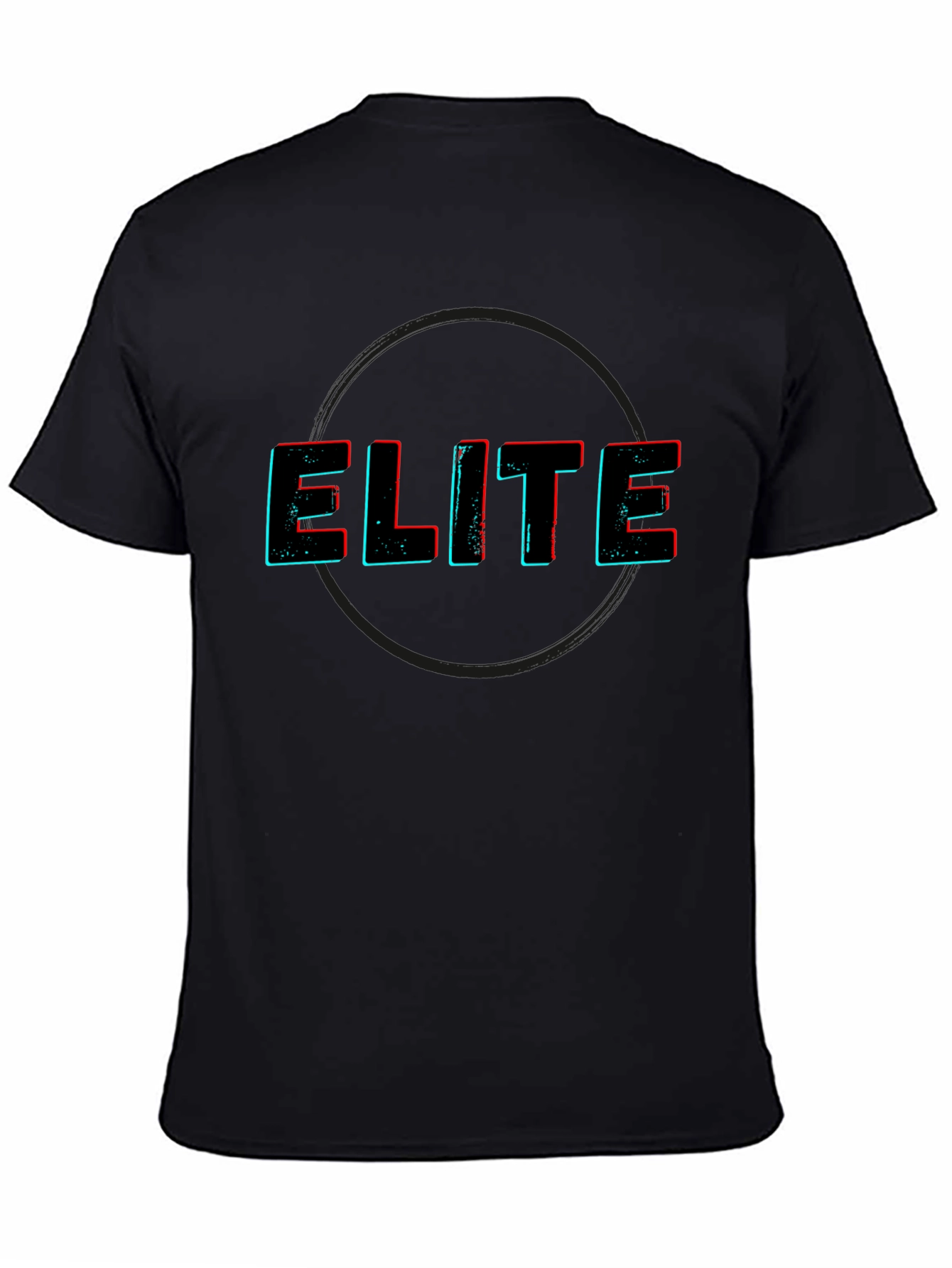 Elite Graphic Print Black T-Shirt