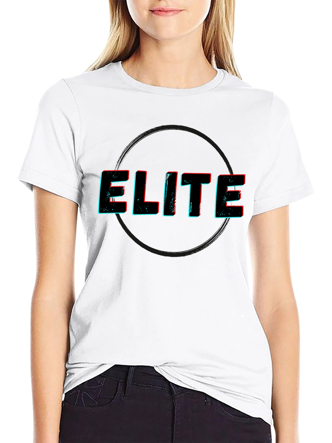Elite Graphic Print Black T-Shirt