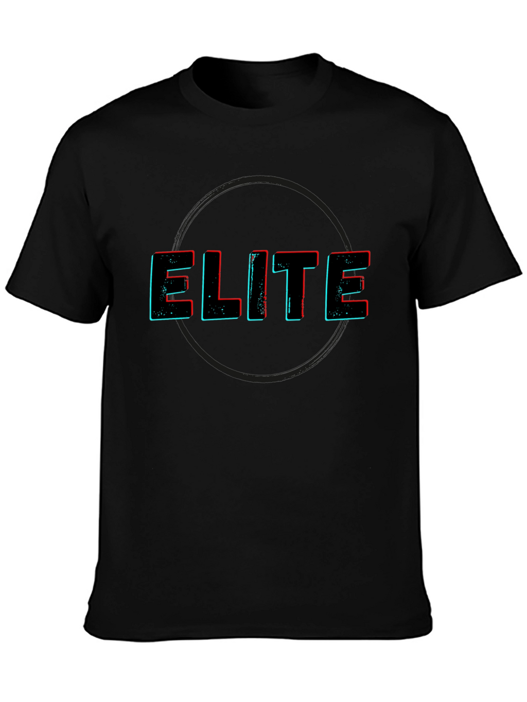 Elite Graphic Print Black T-Shirt