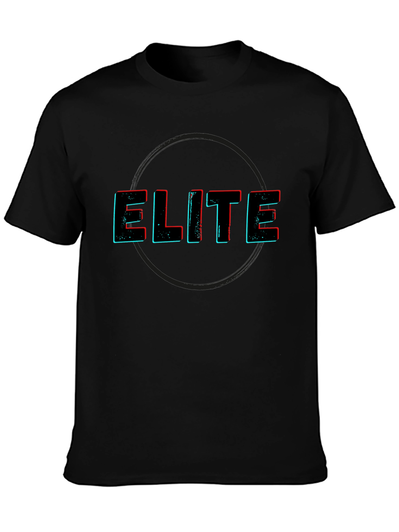 Elite Graphic Print Black T-Shirt