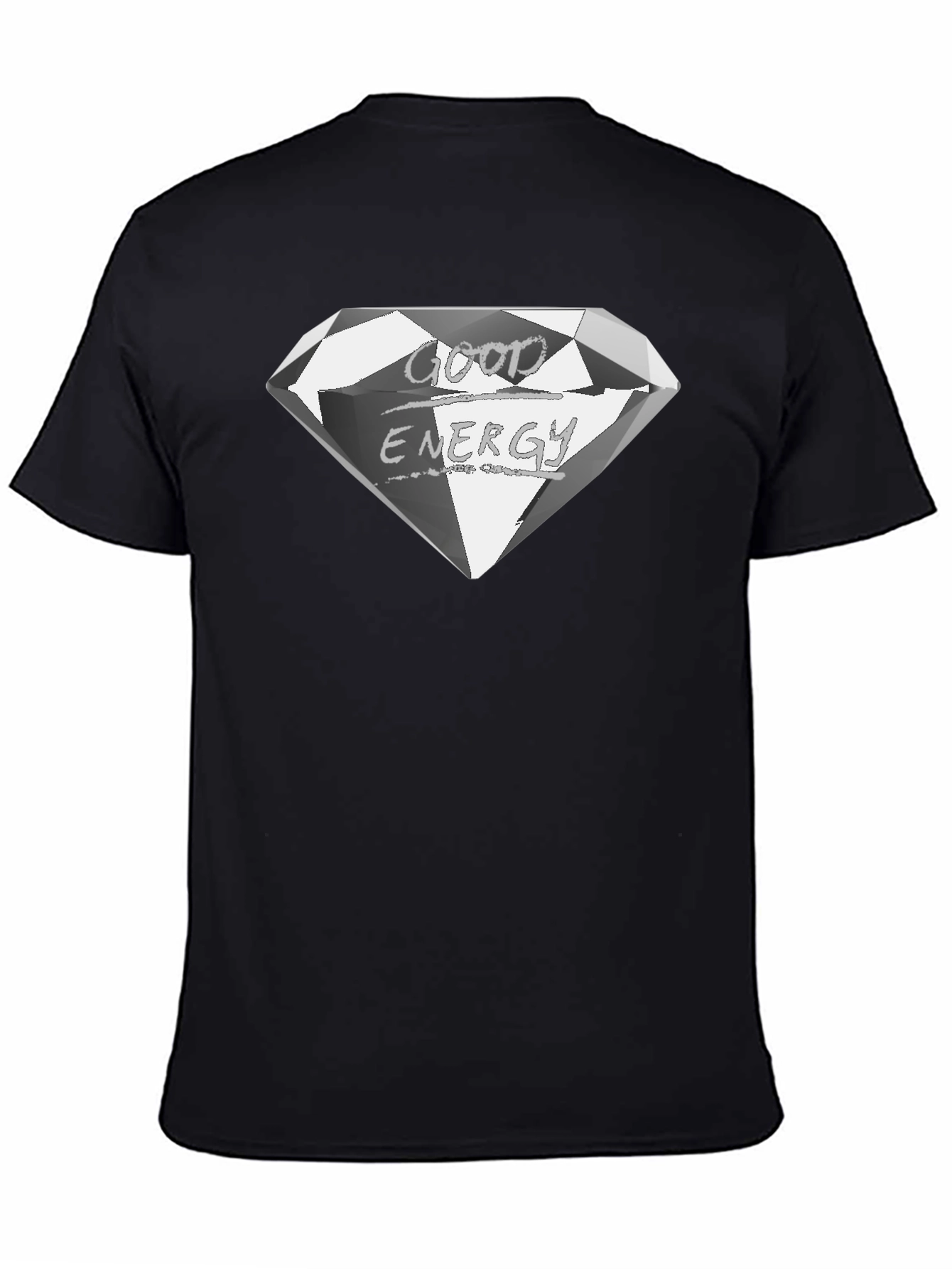 Good Energy Diamond Graphic Tee - Premium Black Shirt