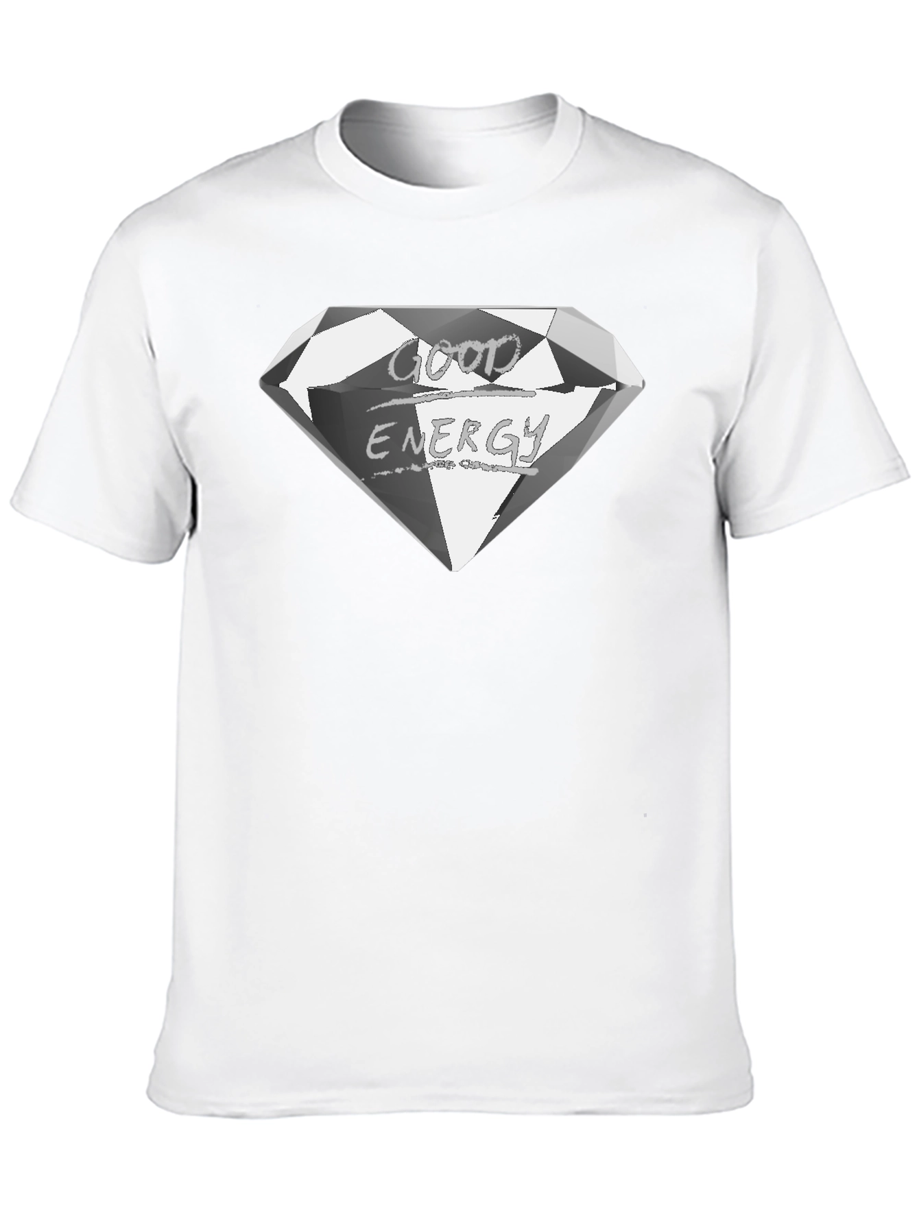 Good Energy Diamond Graphic Tee - Premium Black Shirt