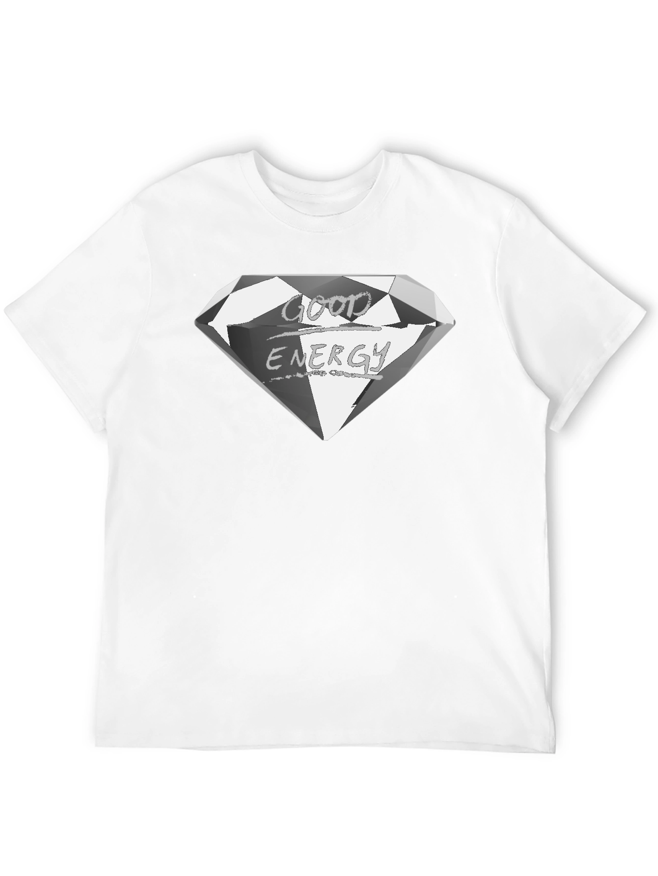 Good Energy Diamond Graphic Tee - Premium Black Shirt