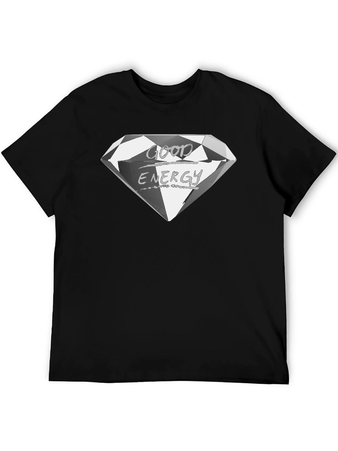 Good Energy Diamond Graphic Tee - Premium Black Shirt