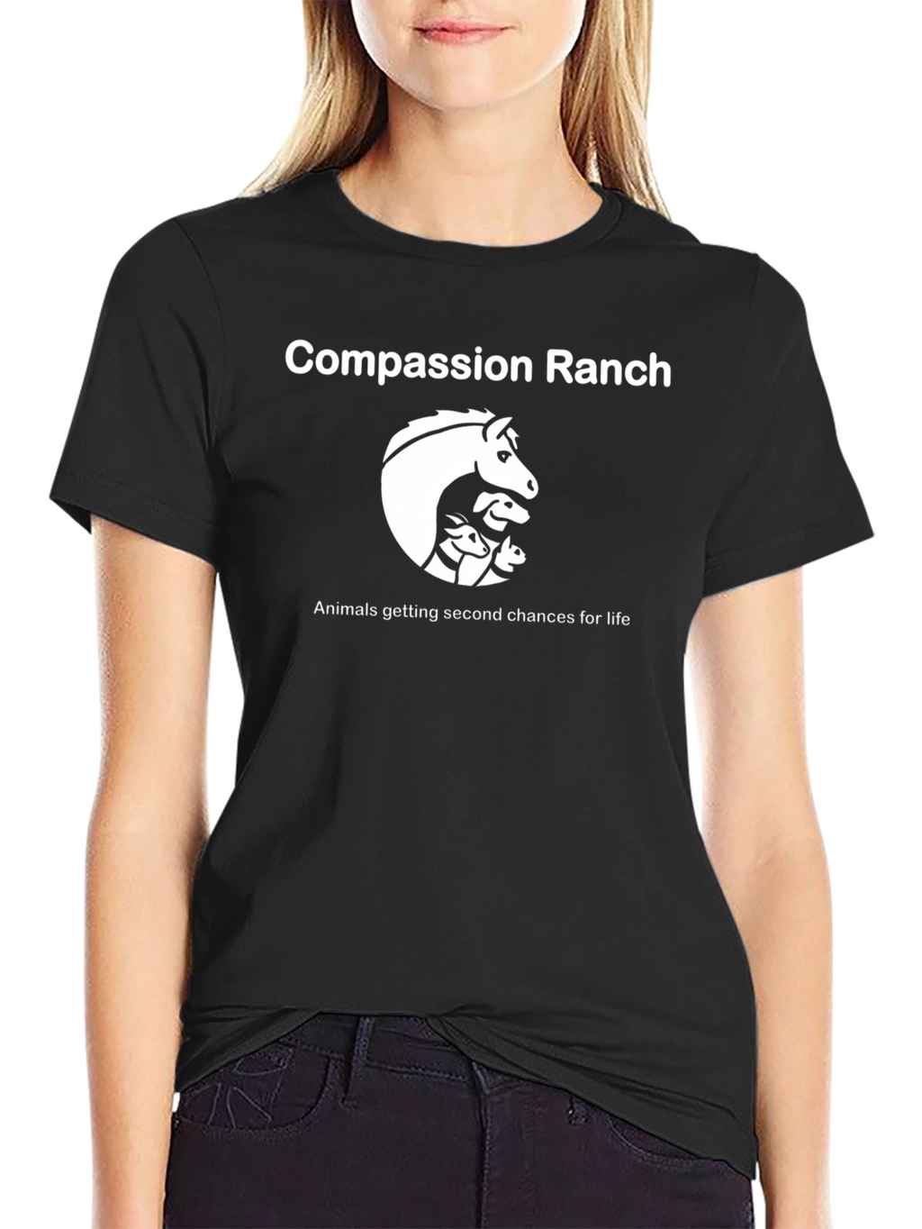 Compassion Ranch Black T-Shirt Animal Rescue